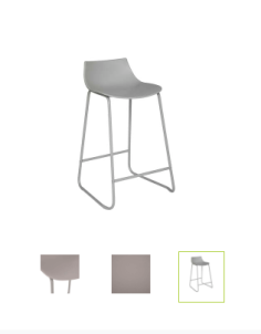 TABOURET HAUT ROMAIN GRIS