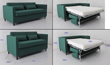 CANAPE CONVERTIBLE FIORE 2 PLACES GRIS
