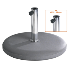 PIED DE PARASOL ANTRACITE 40 KG   TUBE ACIER  GROSFILLEX FRANCE