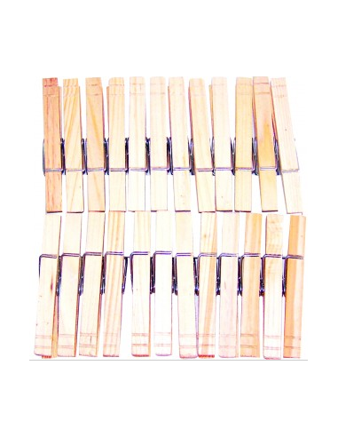 PINCE A LINGE  BOIS   X 24  - 7.2CM