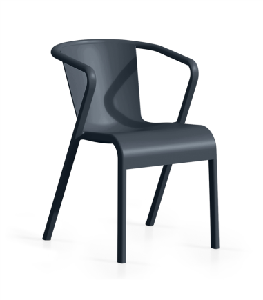FAUTEUIL LISA ANTHRACITE - POLYPRO - FIBRE VERRE EMPIL Made in EU