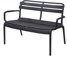 BANC NEYRA 2 PLACES NOIR