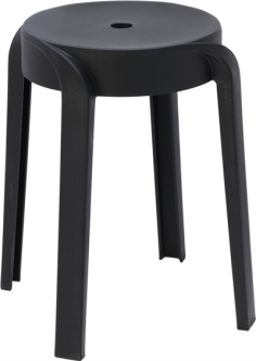 TABOURET EMPILABLE KOP NOIR