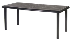 TABLE DE JARDIN OLOT GM 180 X 90CM ANTHRACITE - 100% RECYCLE Made in EU