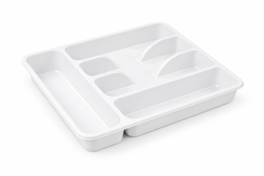 RANGE COUVERTS 5 CASES  BLANC Made in EU