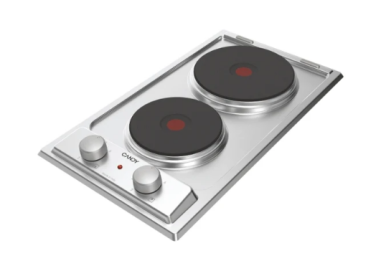 PLAQUE ELECTRIQUE 2 FEUX ENCASTRABLES INOX