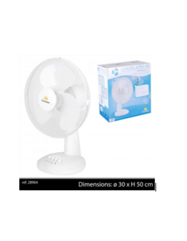 VENTILATEUR DE TABLE 30 CM BLANC
