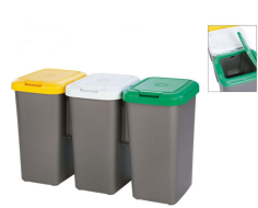 POUBELLE 3X25L TRI SELECTIF 3 CASES 77x32x47,5 cm