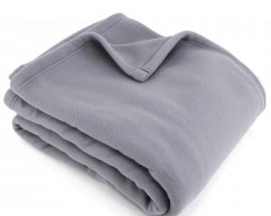 COUVERTURE POLAIRE LIT BEBE 125X150 GRIS