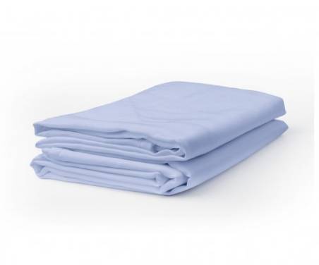 DRAP PLAT  LIT 140 X 190 BLEU POLY/COTON  240X310