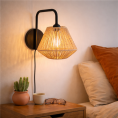 APPLIQUE JILY Ø18CM CORDE NATUREL - NOIR