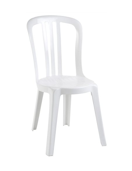 CHAISE DE JARDIN MIAMI BISTROT BLANCHE - EMPILABLE GROSFILLEX FRANCE