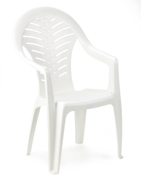 FAUTEUIL EMPILABLE OCEAN  BLANC  Made in EU