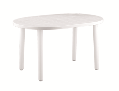 TABLE DE JARDIN OLOT / GALA 140 X 90CM *OVALE* BLANCHE Made in EU