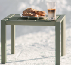 TABLE BASSE 50X50 H 37 SUNSET VERT - GROSFILLEX FRANCE