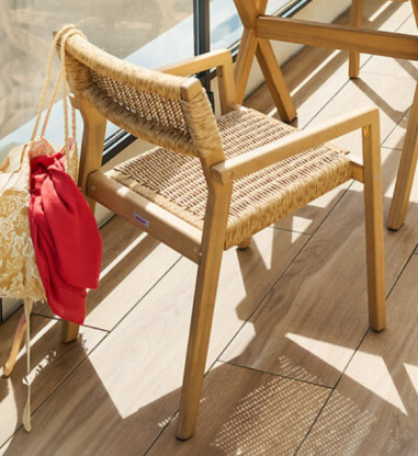 FAUTEUIL REPAS EMPILABLE ACACIA