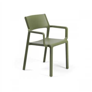 FAUTEUIL TRILL EMPILABLE NARDI VERT AGAVE Made in EU
