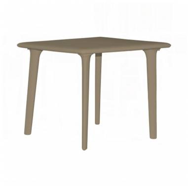 TABLE DESSA 90X90CM CHOCOLATE PLATEAU+PIED POLYPRO Made in EU**ARRET USINE**