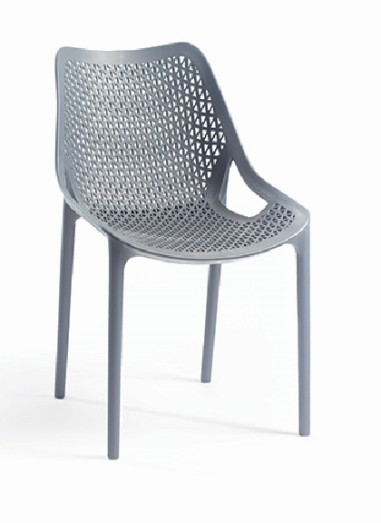 CHAISE OXY GRIS 955- POLYPRO -FIBRE VERRE EMPIL Made in EU