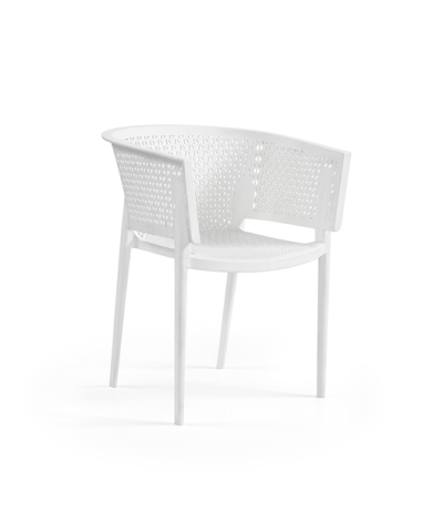 FAUTEUIL OXY  BLANC - POLYPRO - FIBRE VERRE EMPIL Made in EU