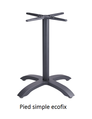 PIED ECOFIX SIMPLE NOIR -  NON RABATABLE - GROSFILLEX FRANCE