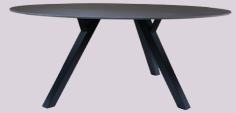 TABLE BASSE MATHILDE CERAMIK GRIS ANTHRACITE - Ø90 CM