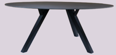 TABLE BASSE MATHILDE CERAMIK GRIS ANTHRACITE - Ø90 CM
