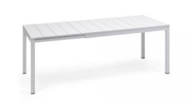 TABLE RIO 140/210  X 100 CM NARDI - BLANC  Made in EU