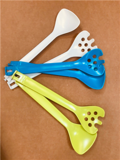 ENSEMBLE DE  2  COUVERTS A SALADE  COULEURS (ANIS/BLEU/BLANC) Made in EU