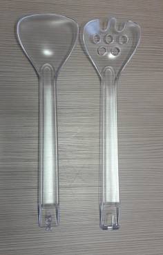 ENSEMBLE DE  2  COUVERTS A SALADE  BLANC