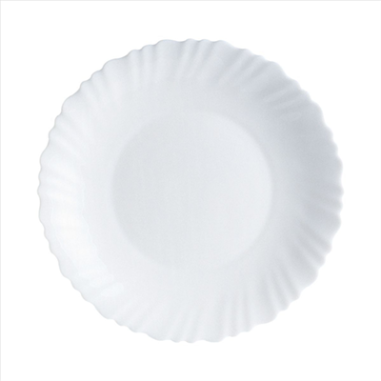 ASSIETTE CREUSE  FESTON BLANC 23 CM