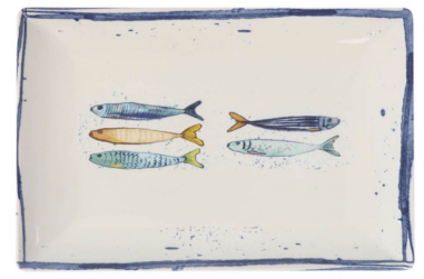 PLAT RECTANGLE 30X20CM FAIENCE MAITRE POISSON