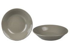 ASSIETTE CREUSE NAÏLA  GRES TAUPE 20 CM **ESP**