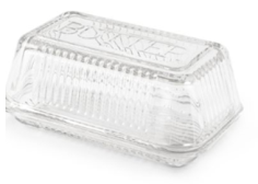 BEURRIER EN VERRE AVEC COUVERCLE TRANSPARENT
