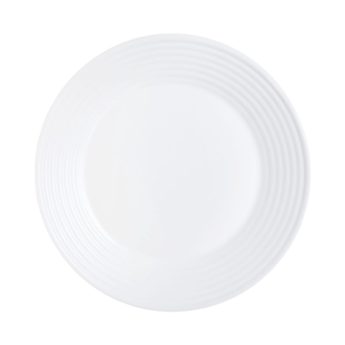 ASSIETTE PLATE OPAL  HARENA  BLANC 25 CM -STAIRO ARCOROC FRANCE