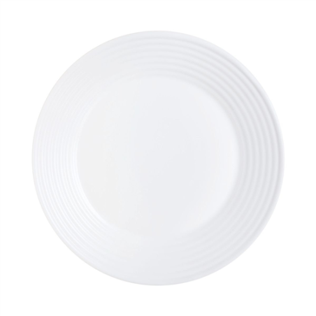 ASSIETTE PLATE OPAL  HARENA  BLANC 25 CM -STAIRO ARCOROC FRANCE