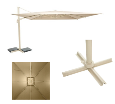 PARASOL DEPORTE INVERSE 4 X 3 M - ARGILE - 210659B