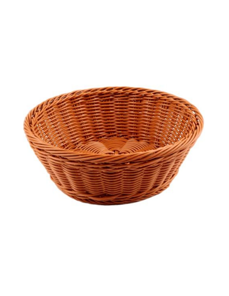 CORBEILLE A PAIN RONDE DIAM 20 CM  H7CM - PLASTIC OSIER