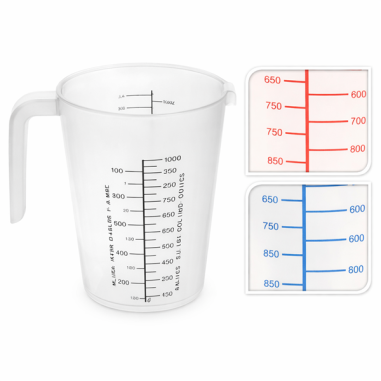 VERRE MESUREUR PLASTIQUE GRADUE 1L