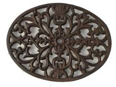 DESSOUS DE PLAT EN FONTE -  24X18CM "ANTIQUE"