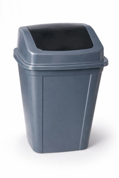 POUBELLE GRISE ABATTANT   20 LITRES  IRIS
