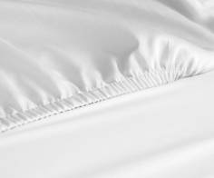 DRAP HOUSSE 2 PLACES 160 X 190 BLANC POLY/COTON BONNET 22CM Made in EU