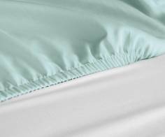DRAP HOUSSE 1 PLACE  90 X 190 VERT POLY/COTON BONNET 22CM