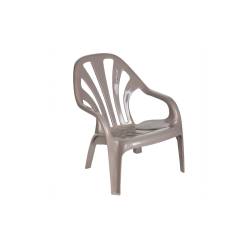 FAUTEUIL BAS EN RESINE BOLERO - TAUPE