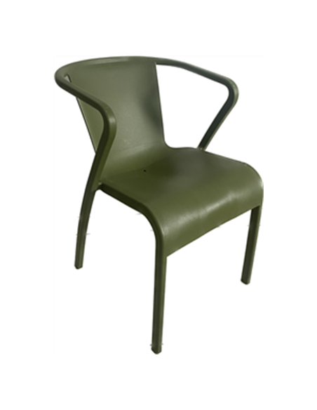 FAUTEUIL LISA KAKI - POLYPRO -FIBRE VERRE EMPIL Made in EU