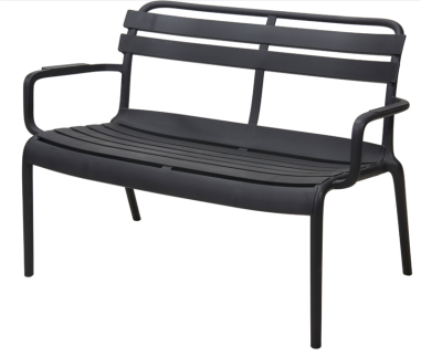 BANC NEYRA 2 PLACES NOIR