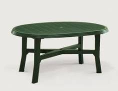 TABLE DANUBIO  OVALE 165 X 110  VERTE Made in EU
