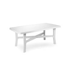 TABLE SENNA BLANCHE  AVEC RENFORT 180X100 8 PERS Made in EU