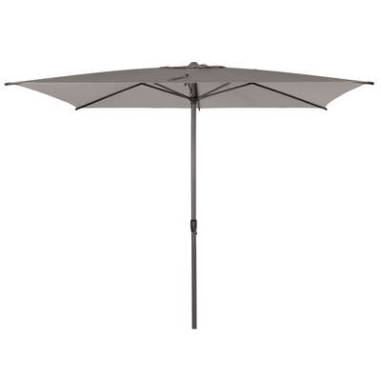 PARASOL ALU 2 X 3 M TAUPE A  MANIVELLE- 6 BALEINES 4.8POTEAU LOOMP - ***ESP***