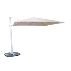 PARASOL DEPORTE 3X3 M -TOILE BEIGE 220GR - MAT ALU BLC - DIAM6.5CM 878P30 -CONVA